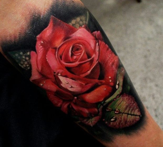 tatuaje rosa 7868