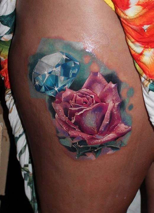 tatuaje rosa 7894