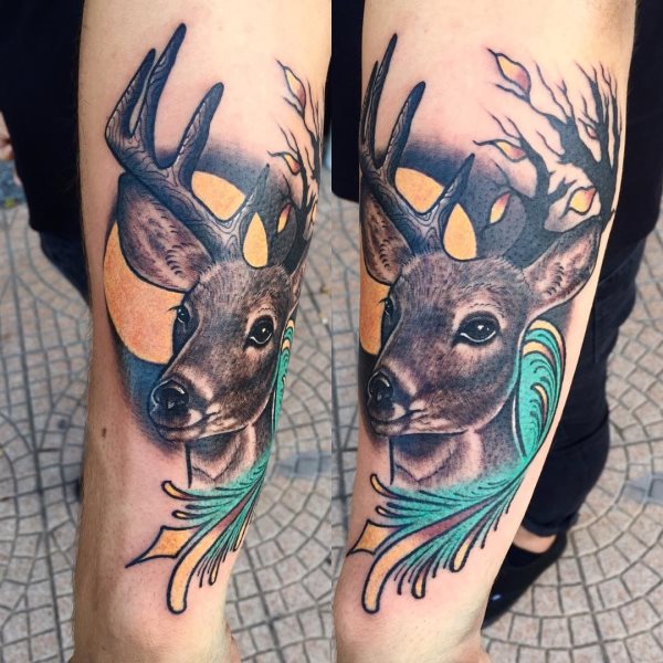 tatuaje ciervo 146