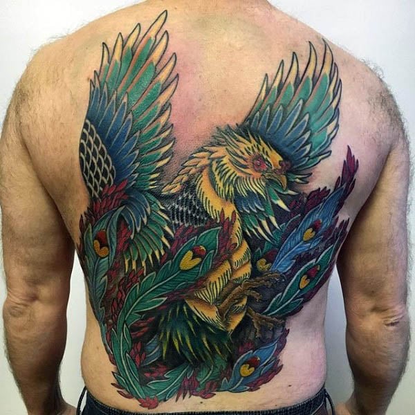 tatuaje fenix en espalda 23