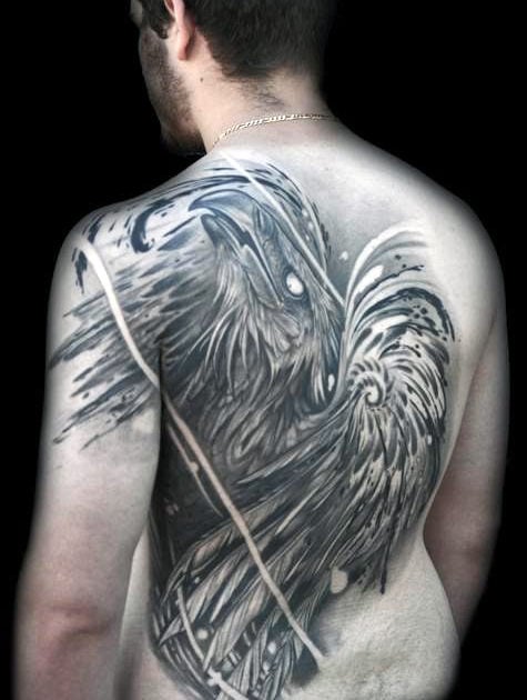 tatuaje fenix en espalda 27