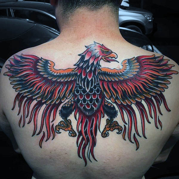 tatuaje fenix en espalda 43
