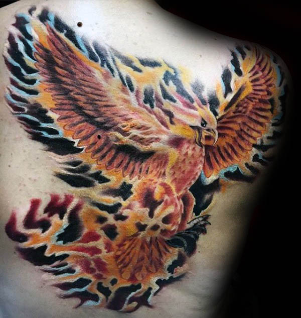 40 Tatuajes de fénix en la espalda ¿Qué simbolizan?