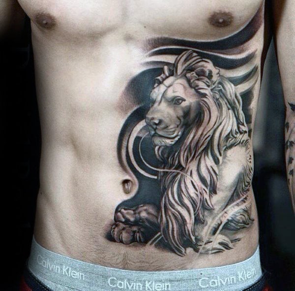 tatuaje leon en el pecho 39