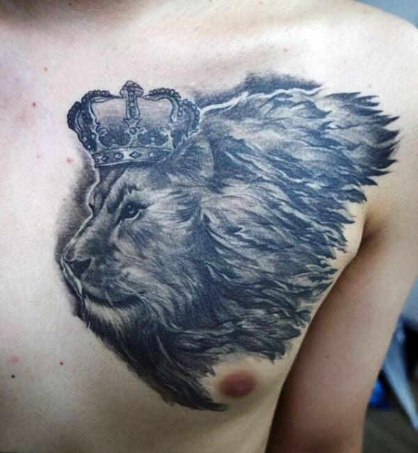tatuaje leon en el pecho 53