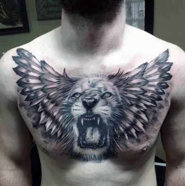 70 Tatuajes con un león en el PECHO ¿Qué simbolizan?