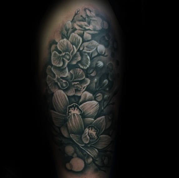 tatuaje orquideas 45