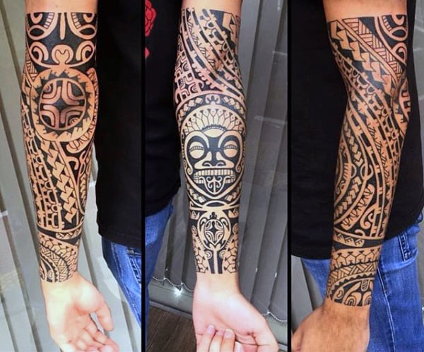 tatuaje tribal en antebrazo 43