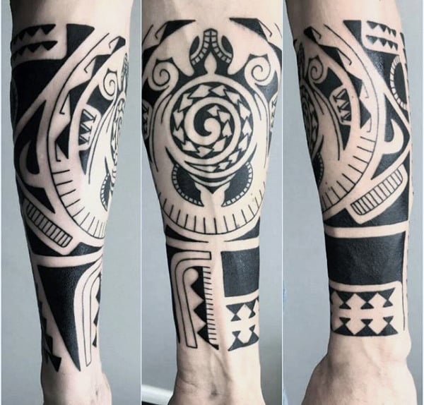 tatuaje tribal en antebrazo 95