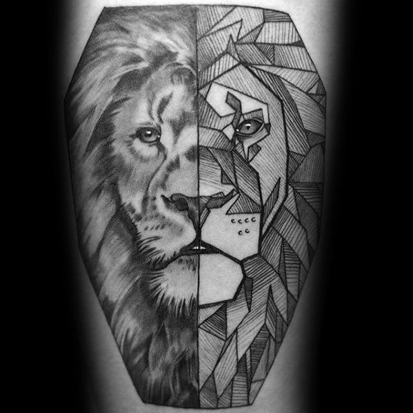 tatuaje animal geometrico 85