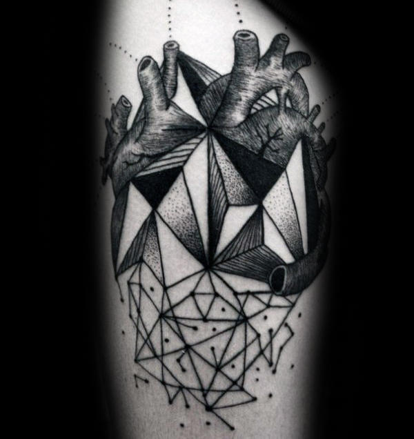 tatuaje corazon geometrico 01