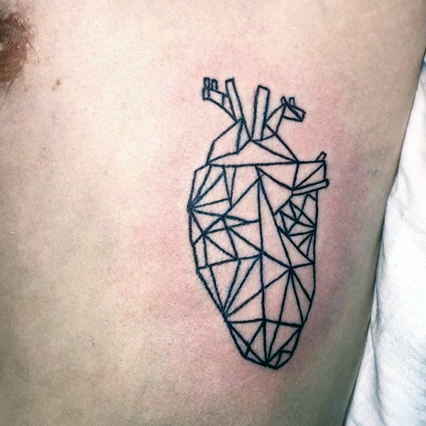 50 Tatuajes con un corazón geométrico (Con el significado)