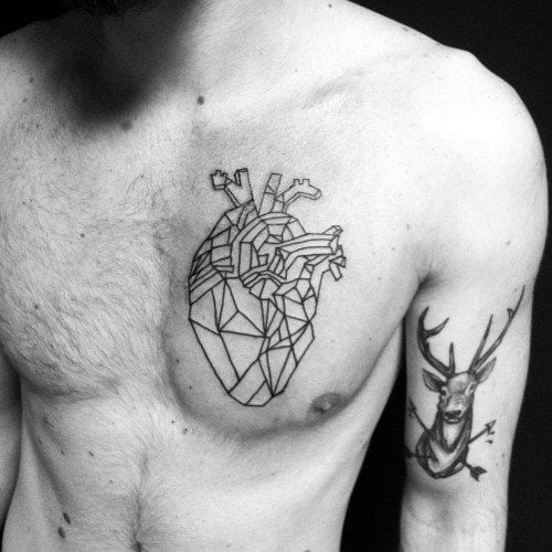 tatuaje corazon geometrico 29