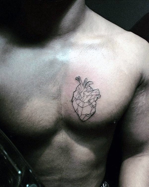 tatuaje corazon geometrico 53