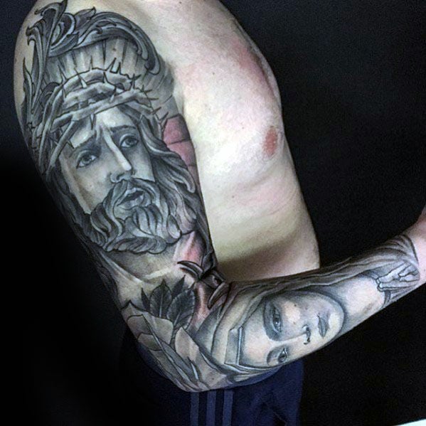tatuaje manga de jesus 11