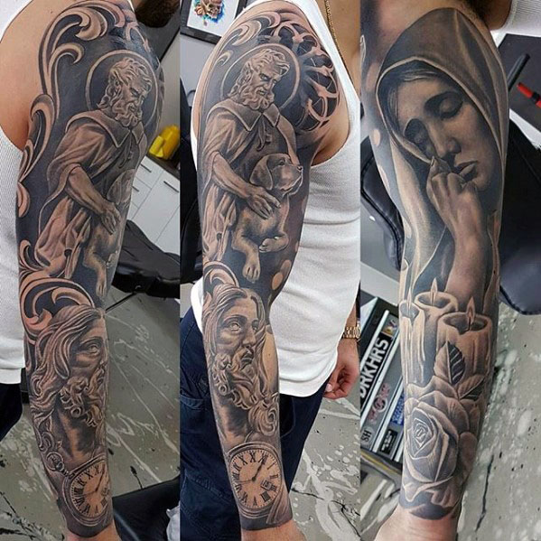 tatuaje manga de jesus 19