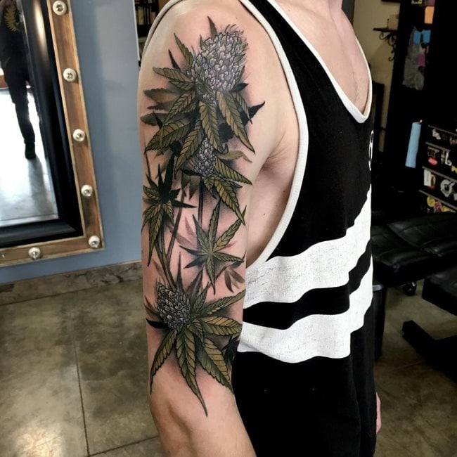 tatuaje marihuana cannabis 89