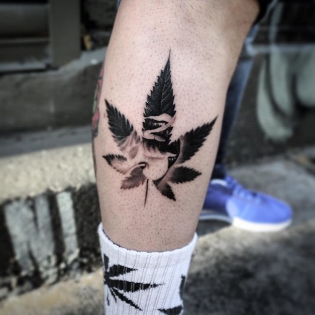 tatuaje marihuana cannabis 91