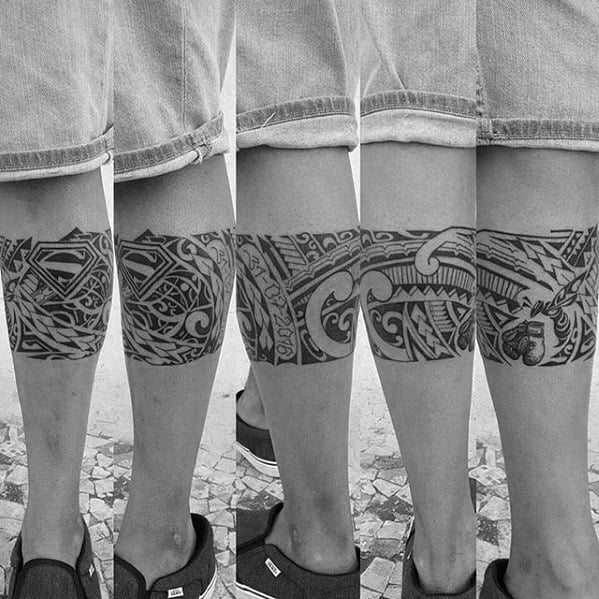 tatuaje brazalete pierna 05