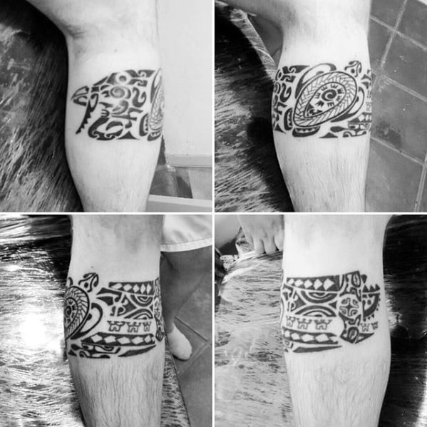 tatuaje brazalete pierna 15