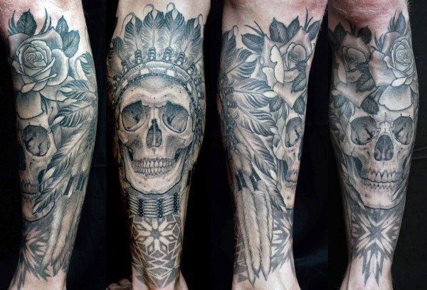 tatuaje calavera india 55