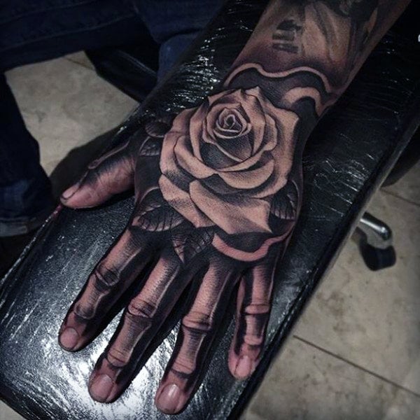 Tatuaje del esqueleto de la mano