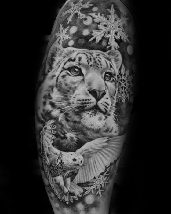 tatuaje leopardo nieves 55