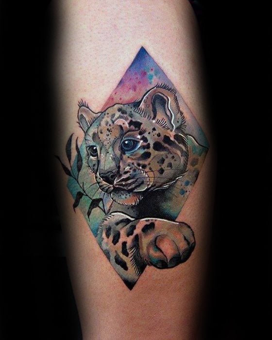 tatuaje leopardo nieves 85