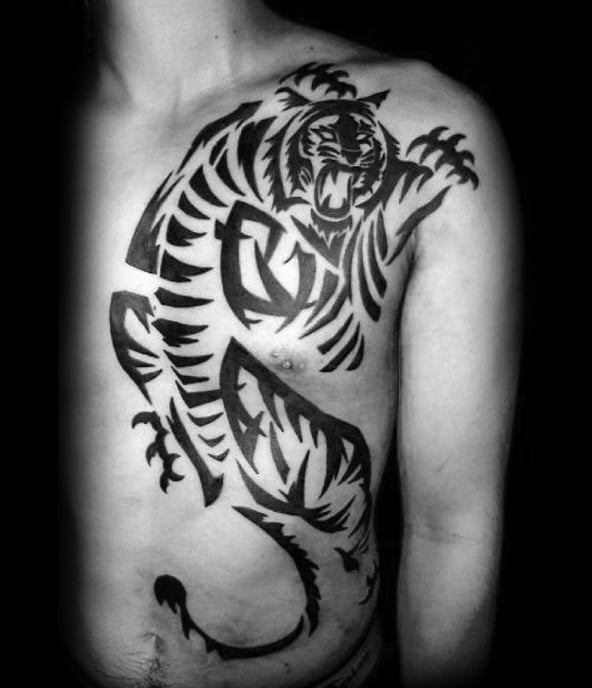 tatuaje tigre tribal 33