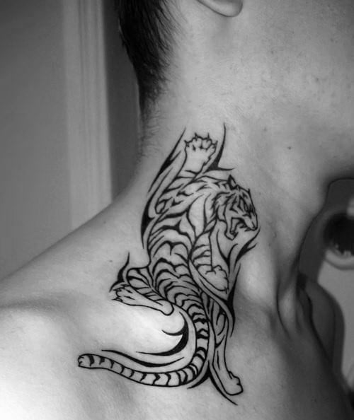 tatuaje tigre tribal 37