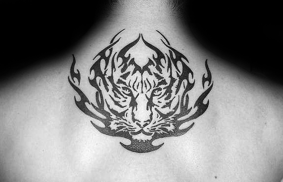 tatuaje tigre tribal 39