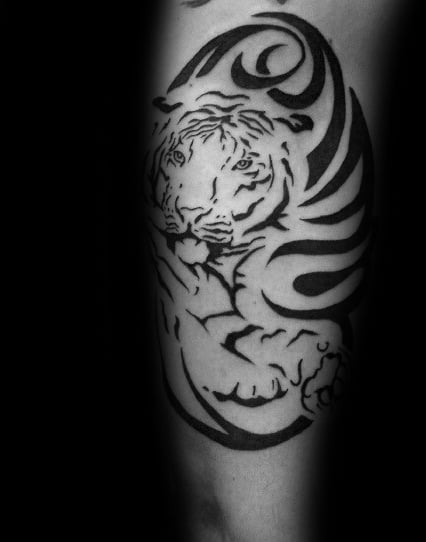 tatuaje tigre tribal 45