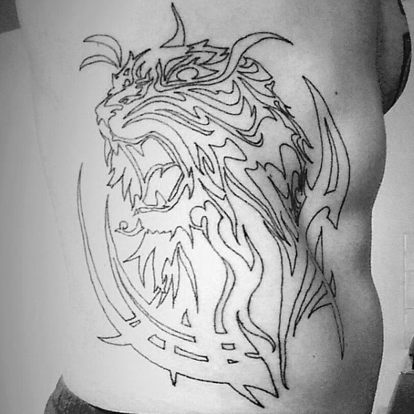 tatuaje tigre tribal 49