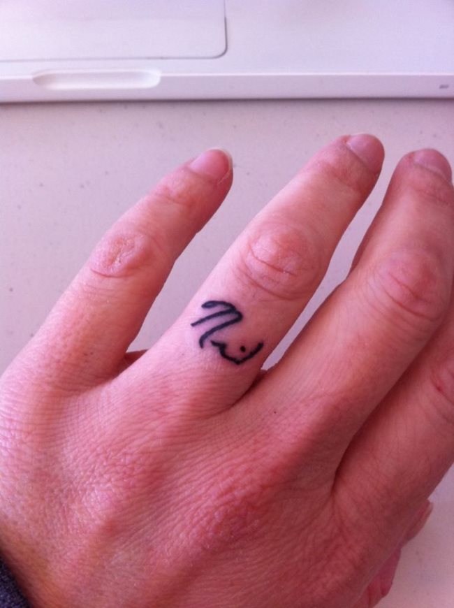 35 Tatuajes de iniciales en los DEDOS ¿Cuál es su significado?